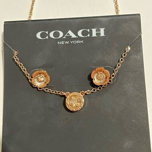 Coach earrings and necklace